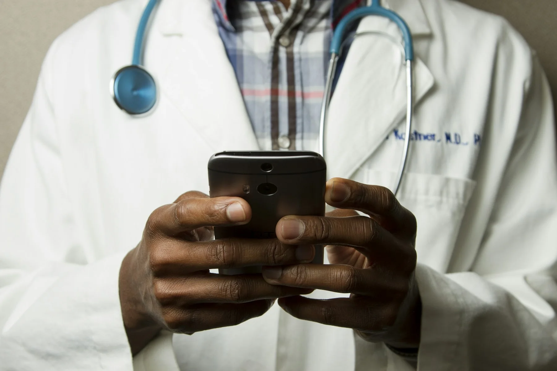 Healthcare professional preparing for a private consultation