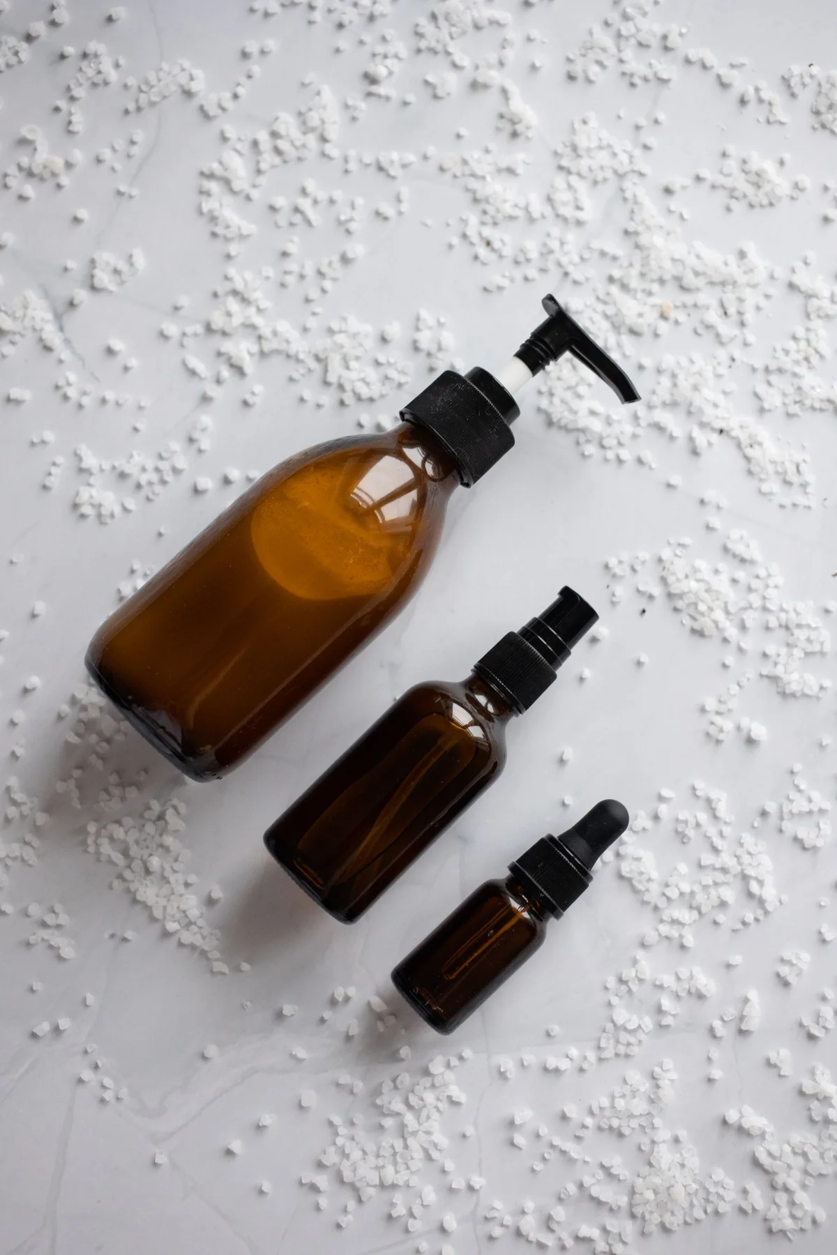 Skincare products and treatment equipment in a professional setting